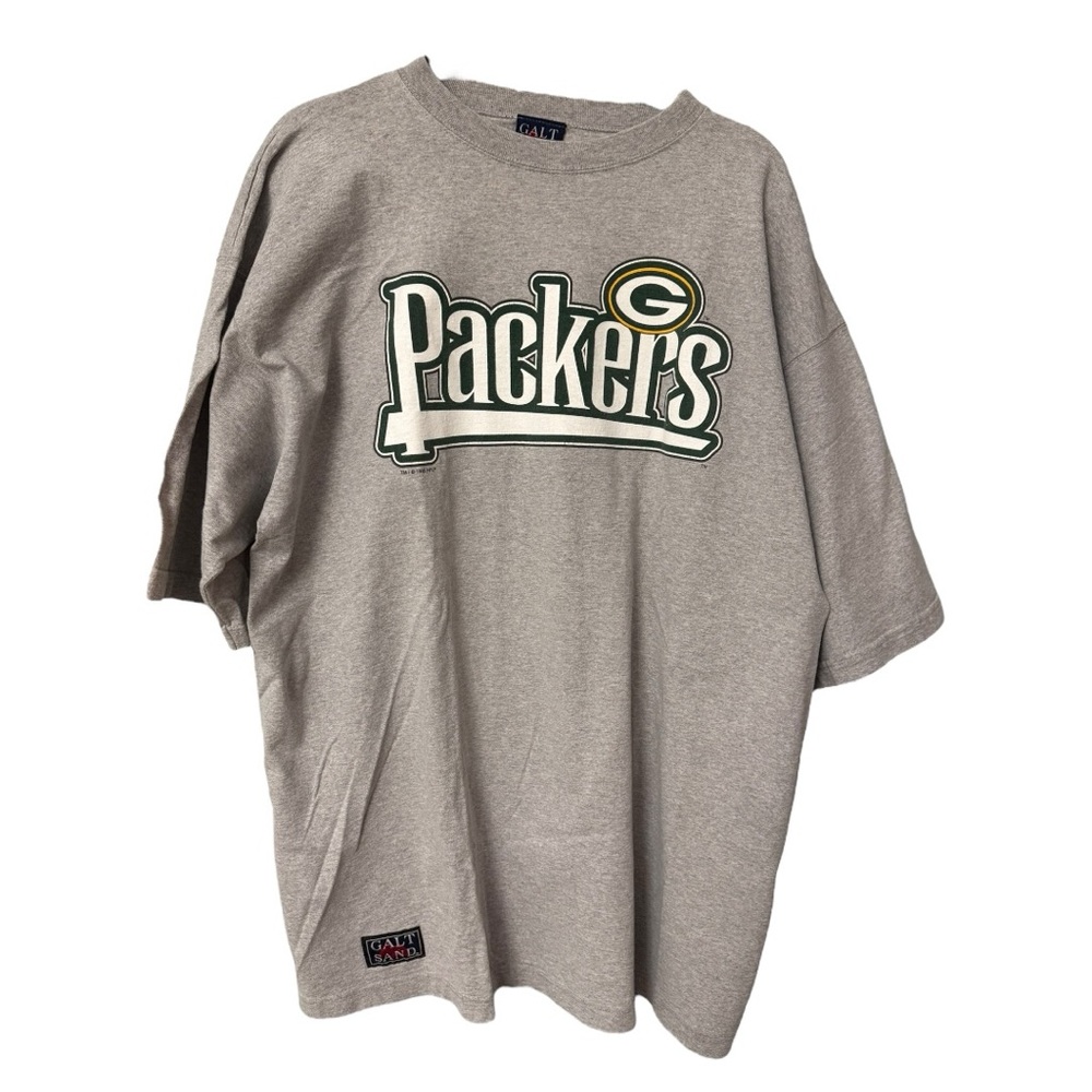 Vintage 1995 Mens XL Green Bay Packers Gray Heavy Galt Sand T-Shirt. JIT46
